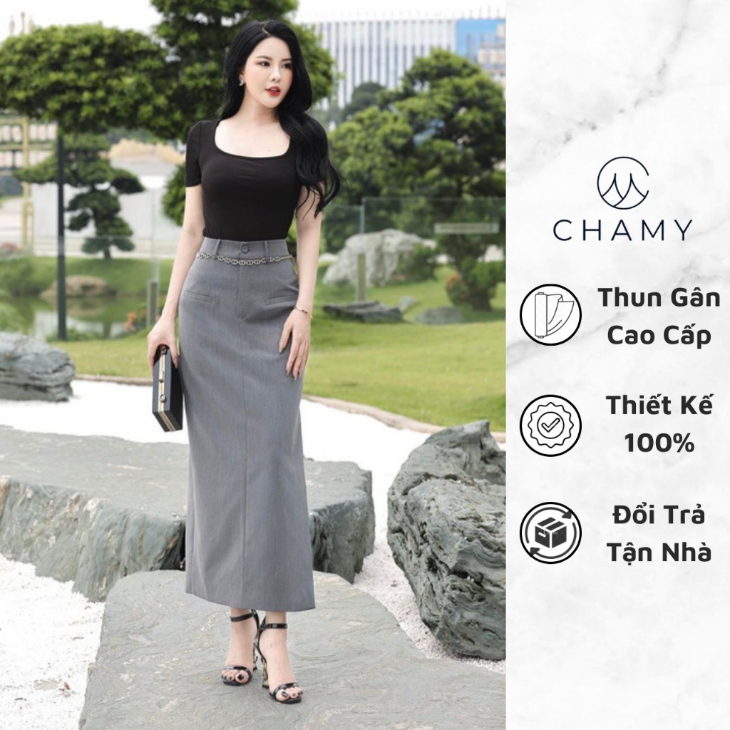 Áo Kiểu 𝐂𝐇𝐀𝐌𝐘 Milio Thiết Kế Cổ Thuyền Lưng Cut-Out Quyến Rũ Chất Thun Gân Mềm Mát