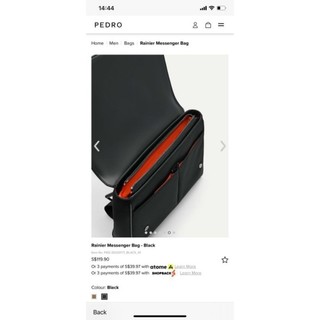 TÚI Pedro Rainier Messenger Bag - Black