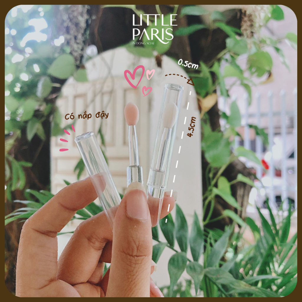 Thìa Đầu Silicone Có Nắp Thoa Son Dưỡng Và Lấy Kem Dưỡng Da