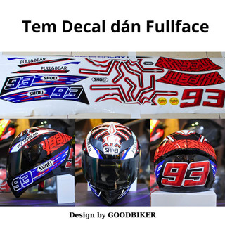 Tem dán mũ bảo hiểm fullface