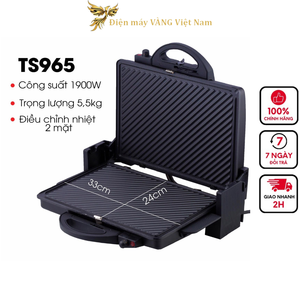 Máy kẹp bánh mỳ doner kebab Tiross TS965 bảo hành 12 tháng