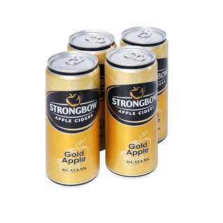 Nước táo lên men Ciders Strongbow Gold lon cao 330ml (4 lon)