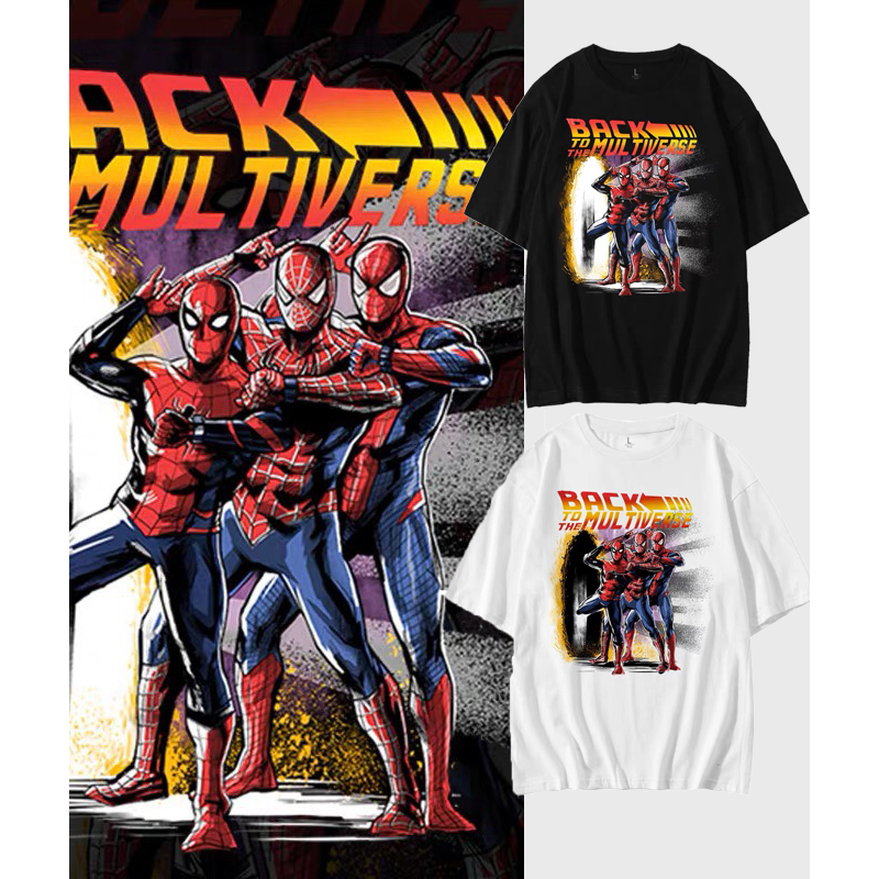 Áo Thun Spiderman 2 màu đen trắng