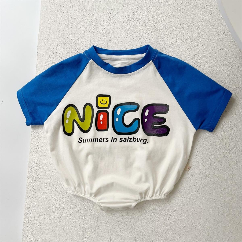 Áo liền quần cho bé sơ sinh siêu cute, chất cotton siêu thấm hút cho mùa hè.