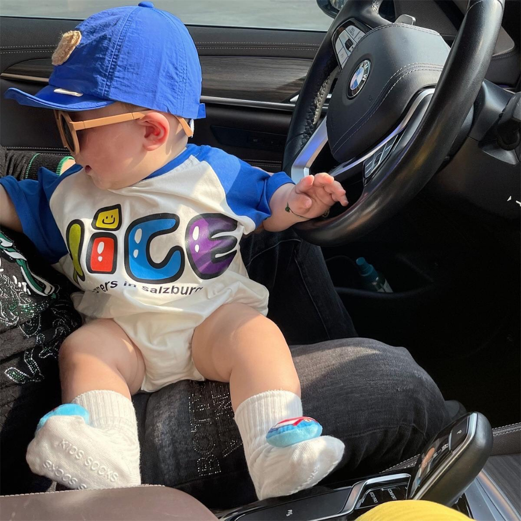 Áo liền quần cho bé sơ sinh siêu cute, chất cotton siêu thấm hút cho mùa hè.