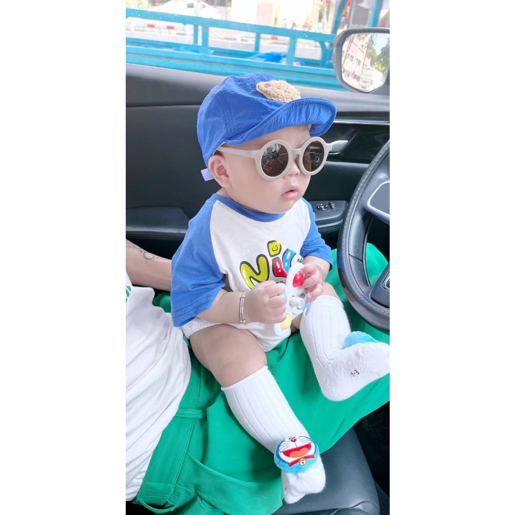 Áo liền quần cho bé sơ sinh siêu cute, chất cotton siêu thấm hút cho mùa hè.