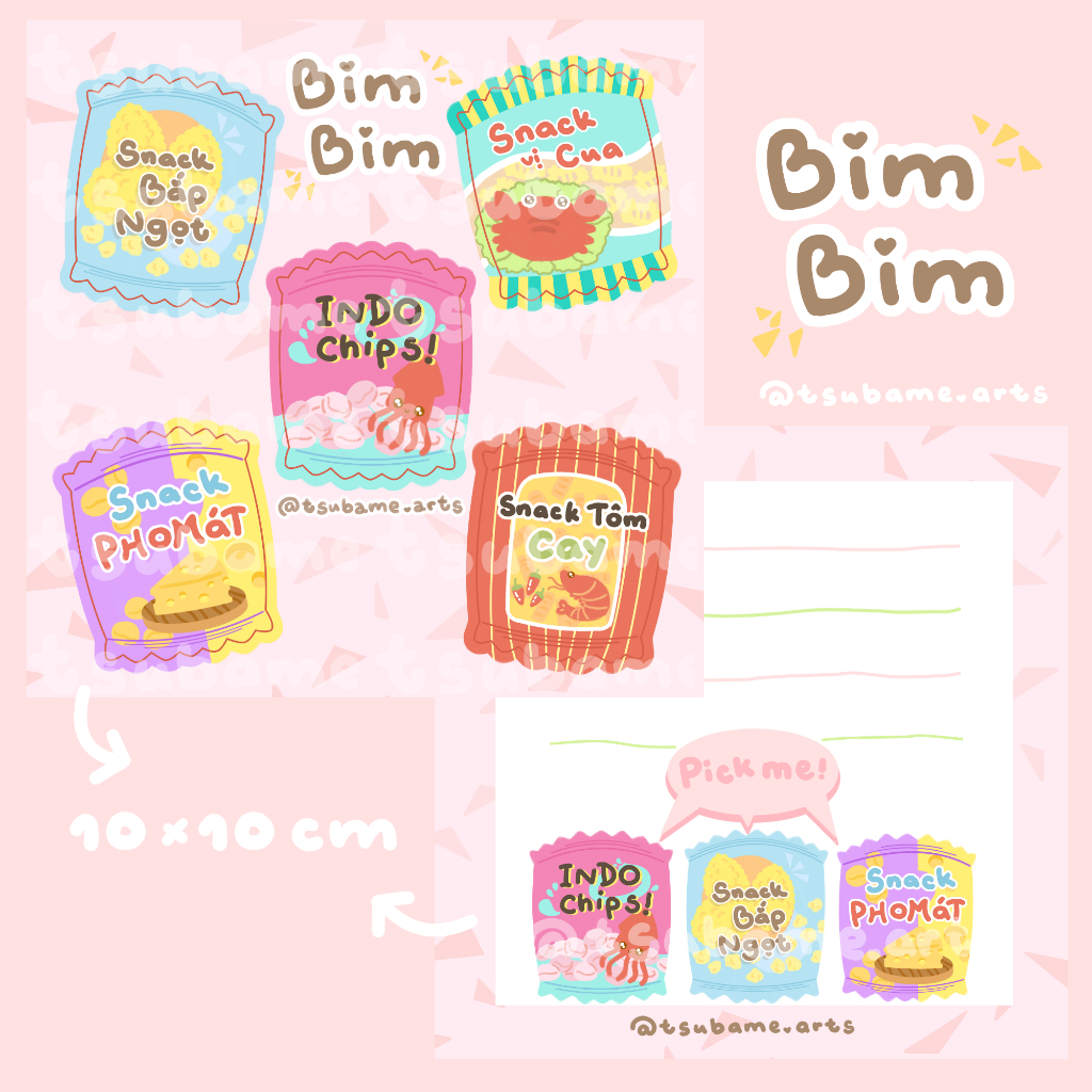 Sticker sheet BIM BIM  | TSUBAME.ARTS