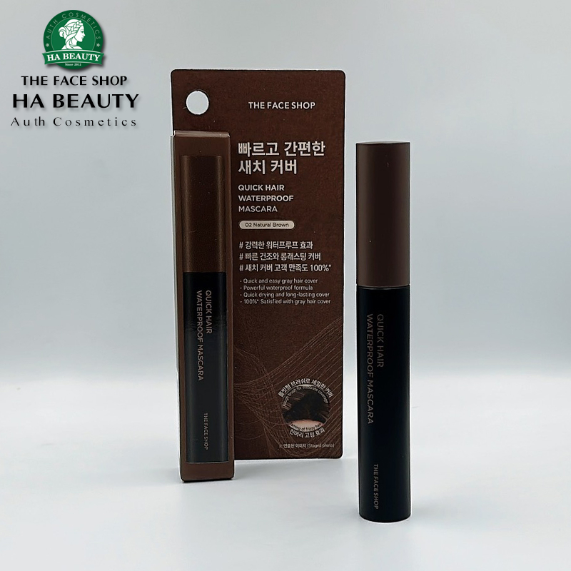 Mascara dùng cho tóc Chống thấm nước che khuyết điểm tóc THE FACE SHOP Quick Hair Waterproof Mascara 8g Hàn Quốc