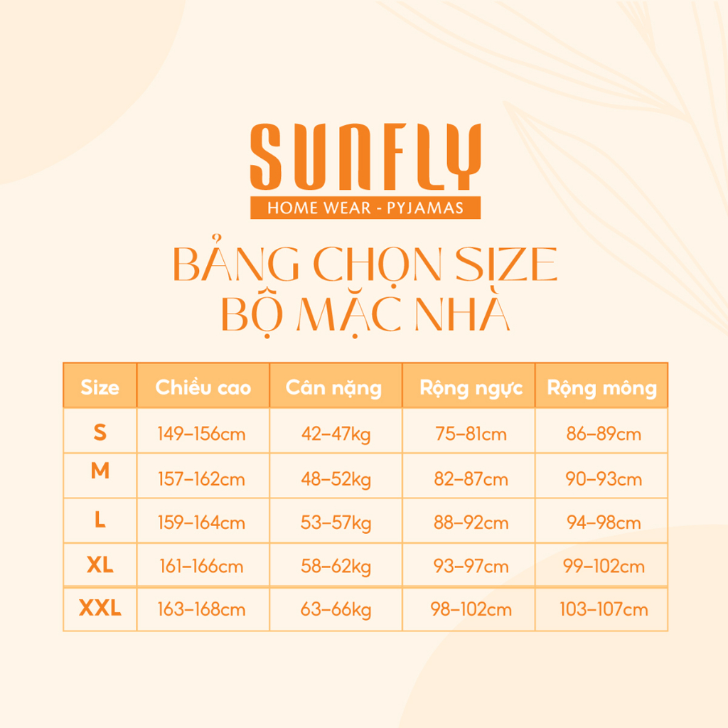 Đồ Bộ Mặc Nhà Nữ Cotton SUNFLY Áo Cộc Quần Ngố SP2117