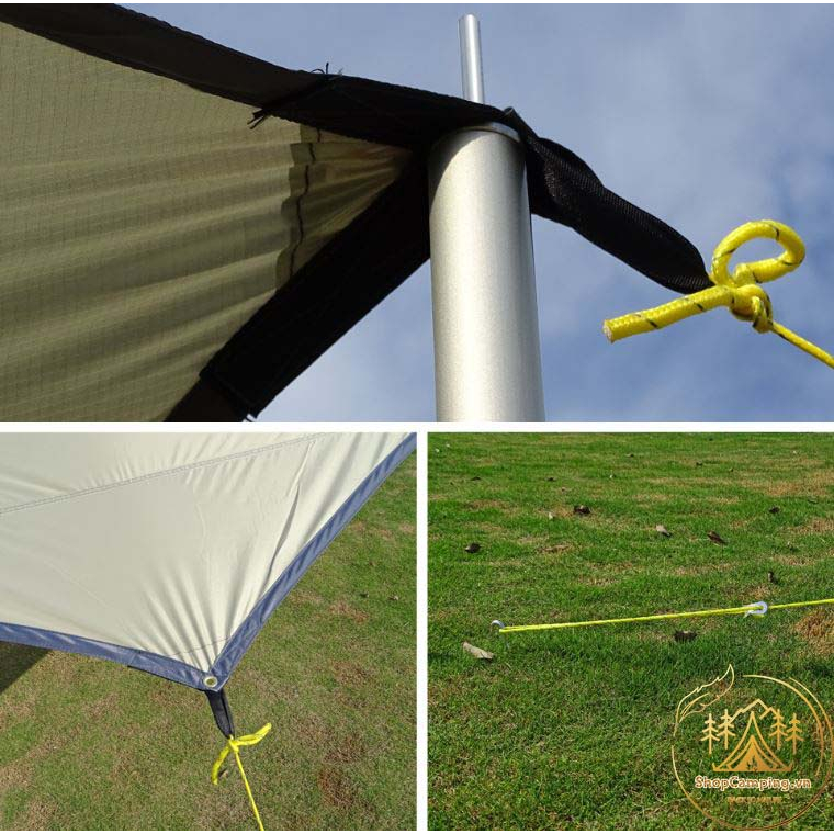 Bộ tăng trụ dã ngoại Top Lander 5m1x5m1, tăng bạt che nắng che mưa chống thấm nước - Camping Vietnam