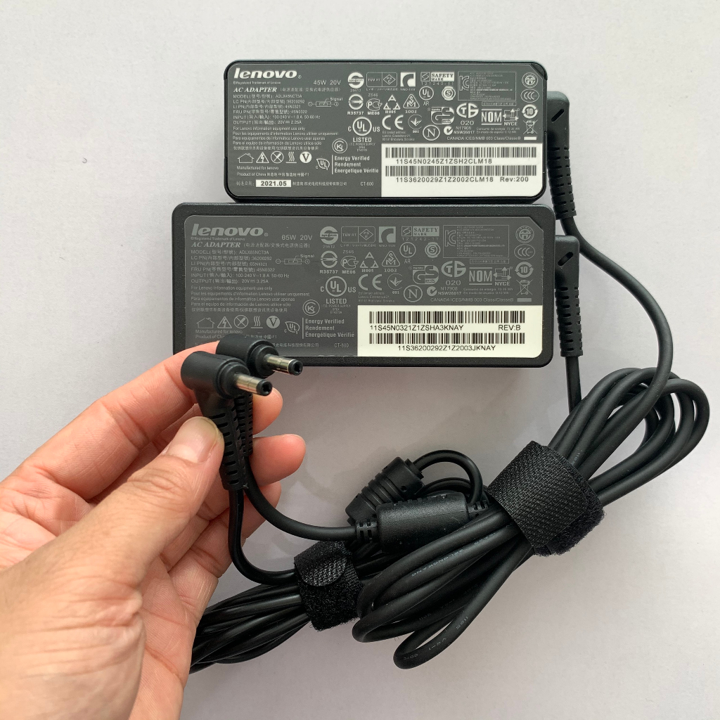 Sạc Máy Tính Laptop3T LENOVO 20V3.25A 65W; 20V2.25A 45W Chân Cắm 4.0mm*1.7mm Loại Tốt Bảo Hành 12 Tháng