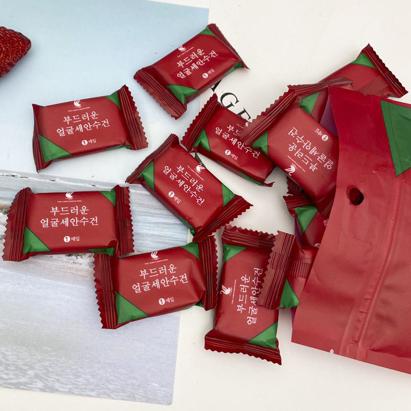 Khăn giấy nén Hàn Quốc thiết kế hình viên kẹo bo tròn đa năng tiện lợi BQSHOP