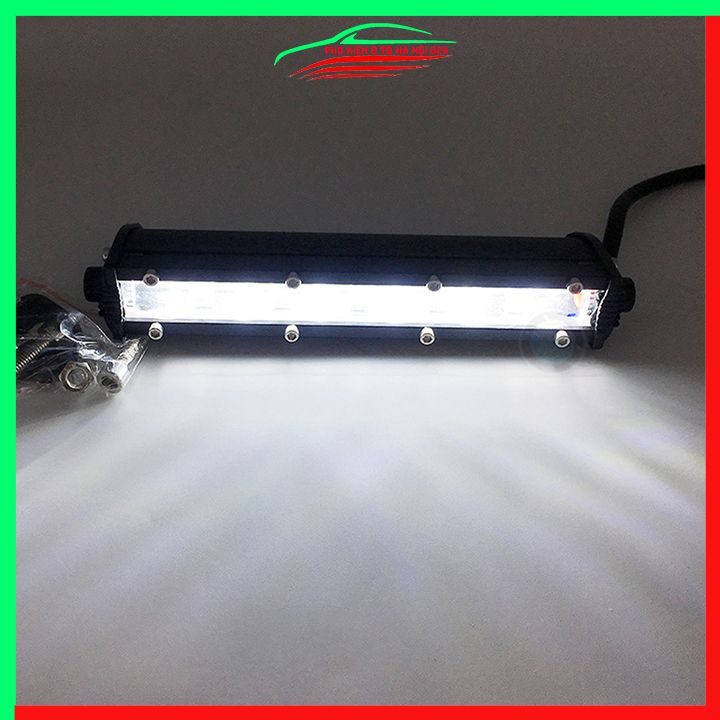 Đèn pha led trợ sáng 6 bóng dài 18cm dành cho ô tô ánh sáng trắng-vàng