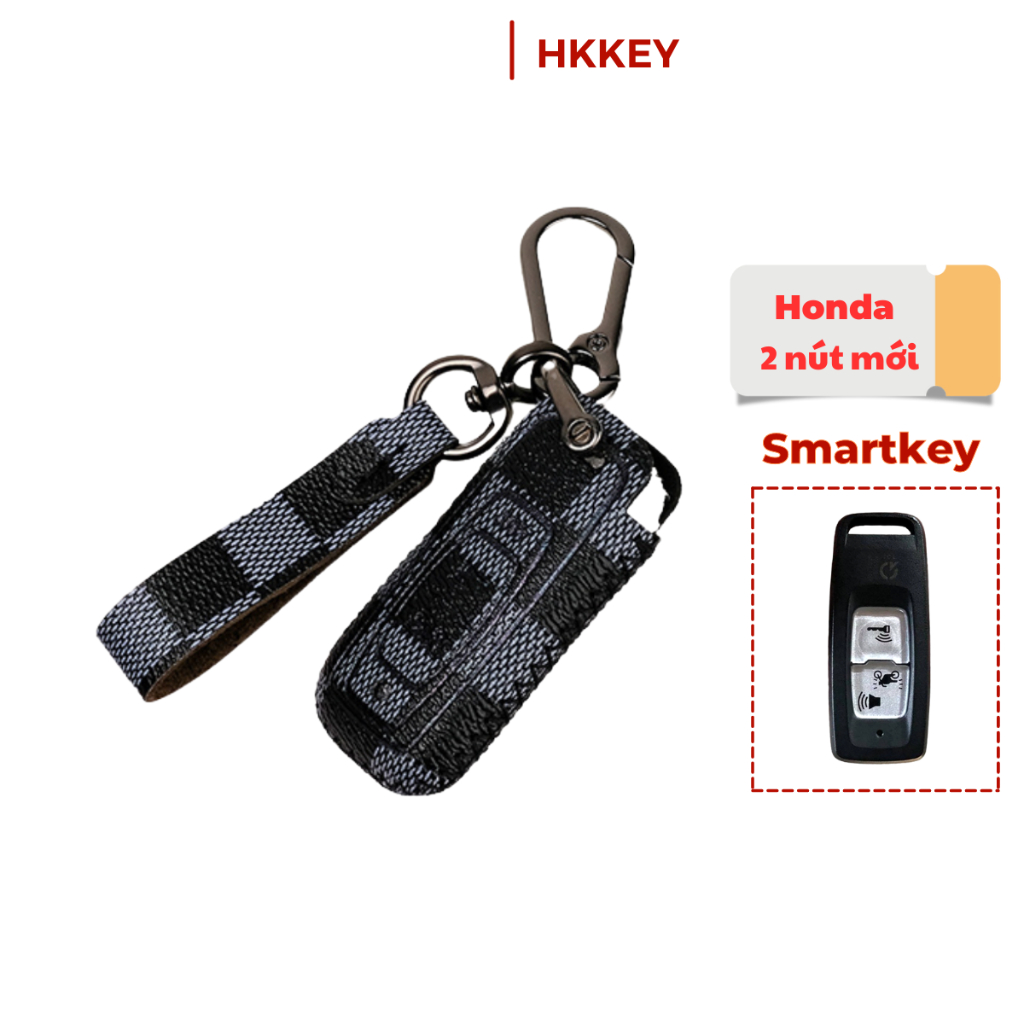 Bao da chìa khoá xe Honda SH 2021, 2022, 2023  SH mode Vision Leed Airblade Winner 2 nút bấm mới khâu tay