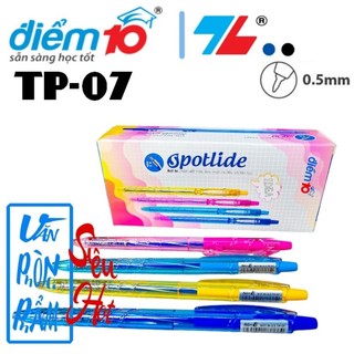 Bút bi spotlide/điểm 10/thiên long tp-07, 20 cây/hộp