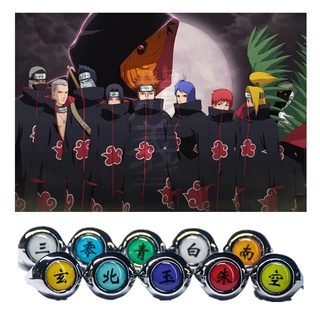 🍊beautycoco🍊Nhẫn phong cách anime Akatsuki Itachi Pain Orojimaru Zhu nhiều màu tùy chọn cho nam nữ