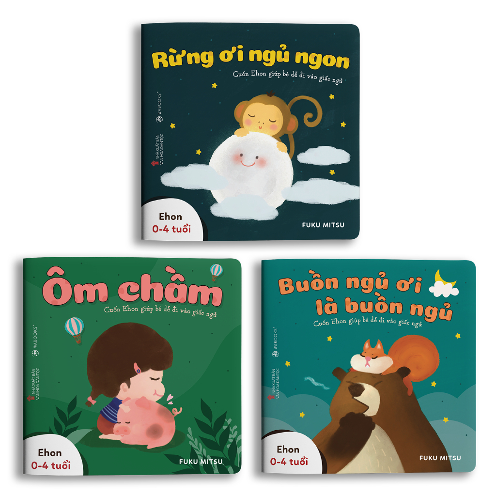 Sách Ehon Combo 3 cuốn Buồn ngủ ơi là buồn ngủ Dành cho trẻ từ 0 4 tuổi