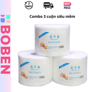 Combo 3 cuộn giấy rửa mặt giấy lau mặt siêu mềm không xù