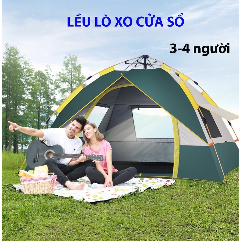 Lều cắm trại tự bung, lều du lịch dã ngoại camping gấp gọn cho 4-6 người, chống thấm nước, chống muỗi thông gió mát mẻ | BigBuy360 - bigbuy360.vn