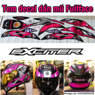 Tem dán mũ Fullface yamaha_exciter màu hồng