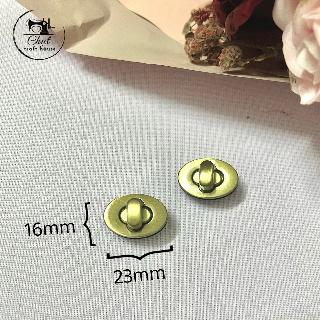 Khóa ovan xoay đồng cao cấp dùng cho túi ví