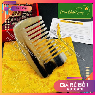 Lược sừng răng thưa mẫu mới - massage thư giãn/ bỏ túi xách/chải thông linh lạc
