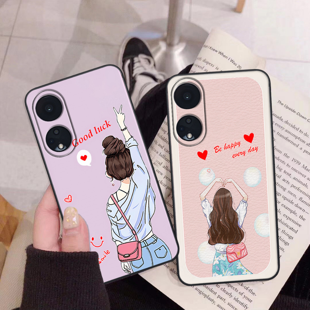 Ốp Oppo Reno 8T / Reno 8T 5G in hình cô gái be happy trẻ trung cá tính đầy năng động