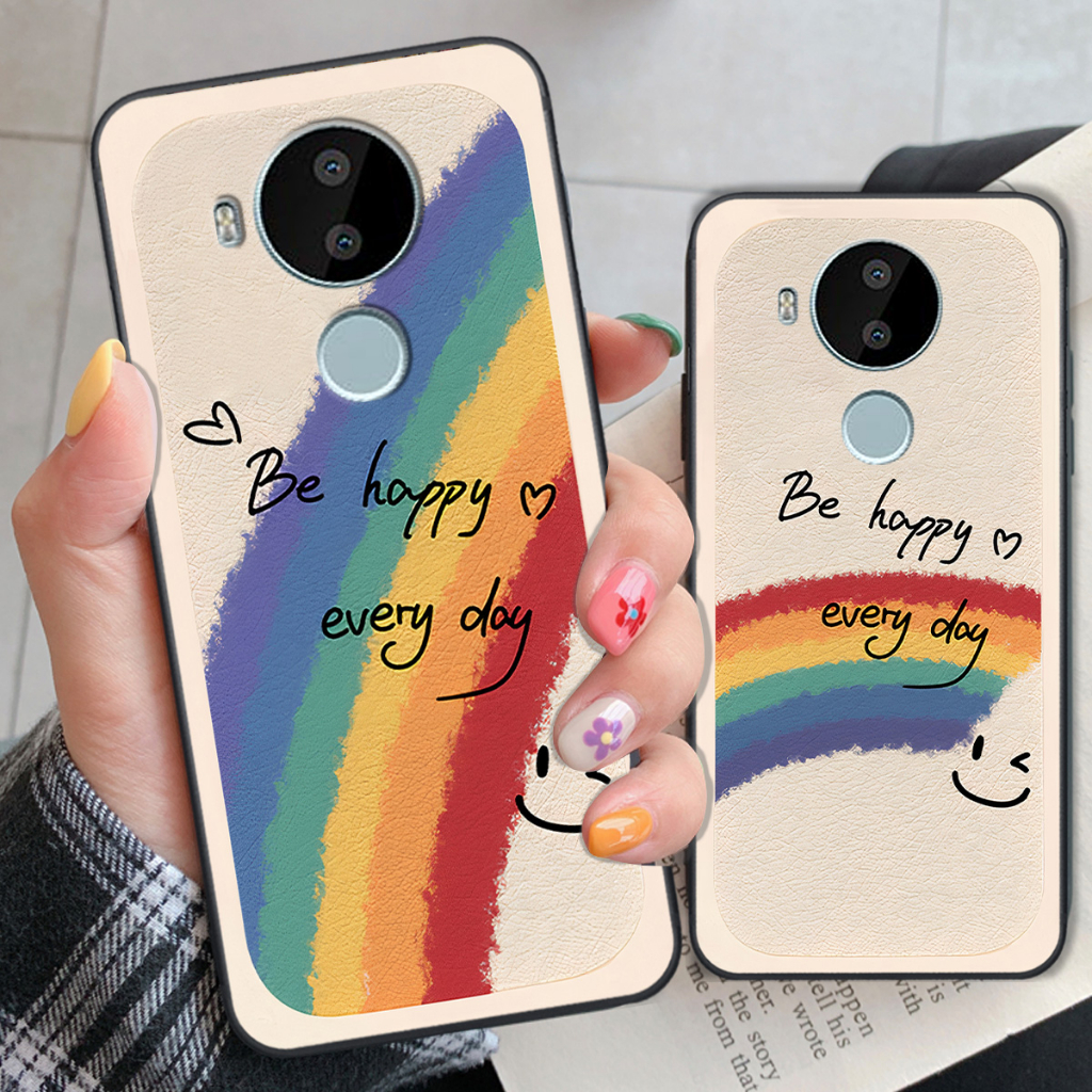 Ốp Nokia C30 in hình cô gái be happy trẻ trung cá tính đầy năng động