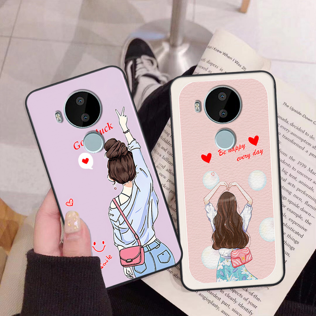 Ốp Nokia C30 in hình cô gái be happy trẻ trung cá tính đầy năng động