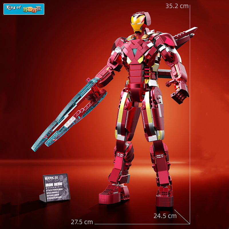 Đồ Chơi Lắp Ráp Kiểu Lego Mô Hình Iron Man MK50 Robot Người Sắt Trong Avenger EndGame No.6013 Với 1293 Mảnh Ghép