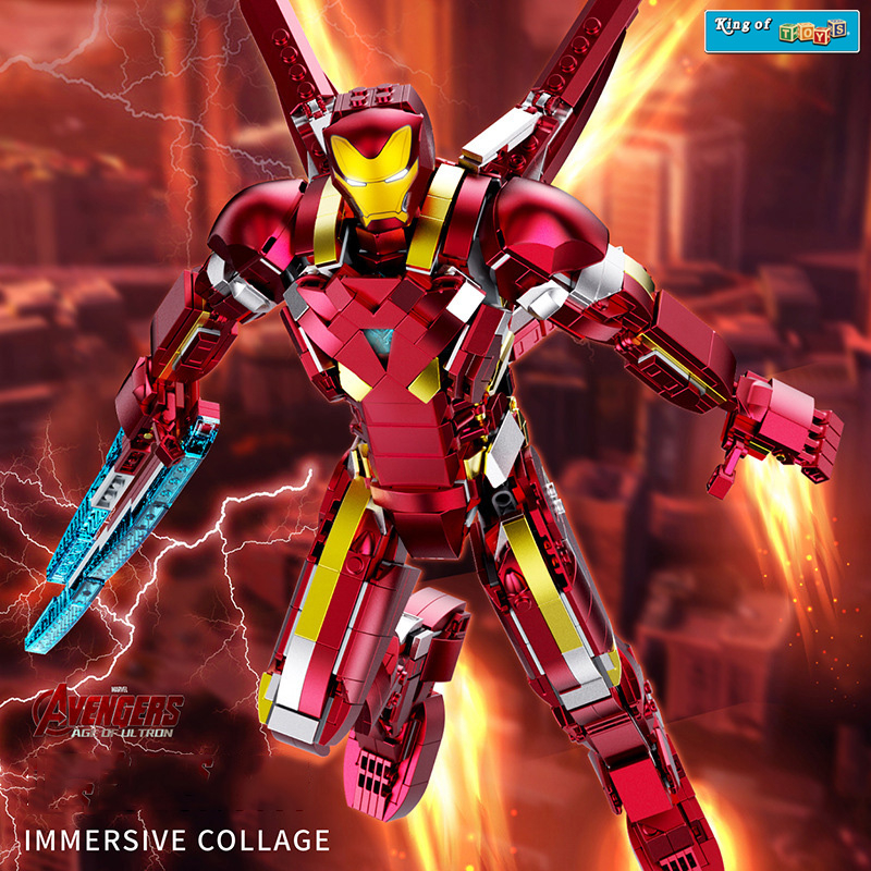 Đồ Chơi Lắp Ráp Kiểu Lego Mô Hình Iron Man MK50 Robot Người Sắt Trong Avenger EndGame No.6013 Với 1293 Mảnh Ghép