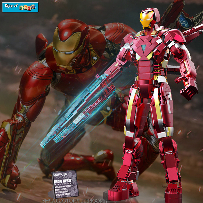 Đồ Chơi Lắp Ráp Kiểu Lego Mô Hình Iron Man MK50 Robot Người Sắt Trong Avenger EndGame No.6013 Với 1293 Mảnh Ghép