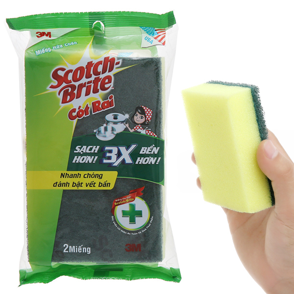 Miếng rửa chén sợi cước 3M Scotch Brite
