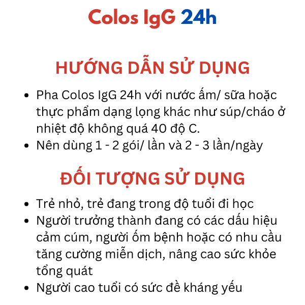 [TẶNG HỘP KHẨU TRANG KJ] TPBS ColosIgG 24h dạng gói 90g giúp tăng đề kháng, miễn dịch, giảm bệnh vặt cho bé - VitaDairy