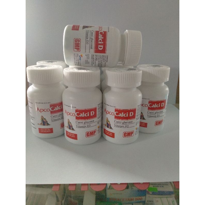 CALCI D APCO CHAI 100 VIÊN Bổ sung Canxi và Vitamin D cho cơ thể