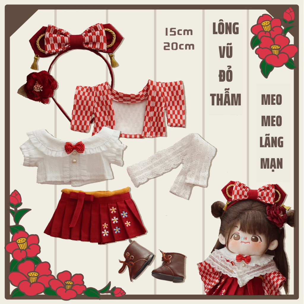 Outfit doll Kimono tủ Puppy 20cm 25cm