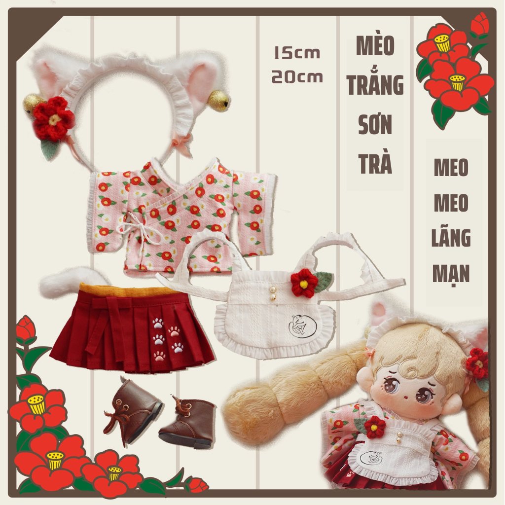 Outfit doll Kimono tủ Puppy 20cm 25cm