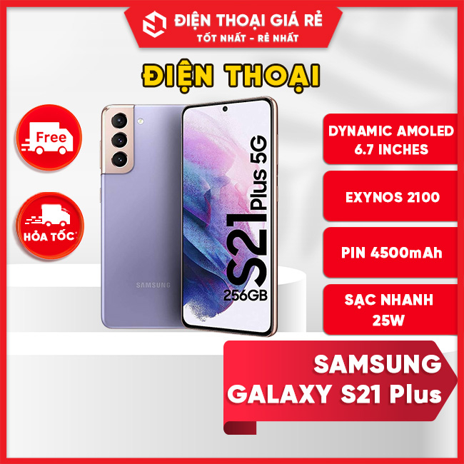 Điện Thoại Samsung Galaxy S21 Plus Cũ ( Màn Dynamic AMOLED 2X 6.7 Inches - Pin 4800 mAh)