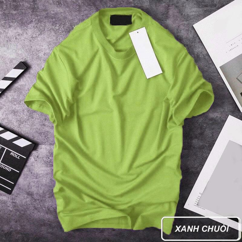 Áo thun nam nữ, áo thun trơn cotton co dãn thoáng mát