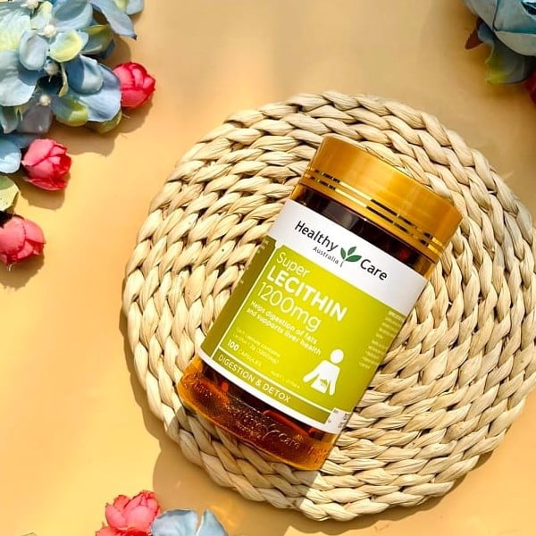 Viên Uống Tinh chất mầm đậu nành Healthy Care Super Lecithin cân bằng nội tiết, làm đẹp da 1200mg Của Úc