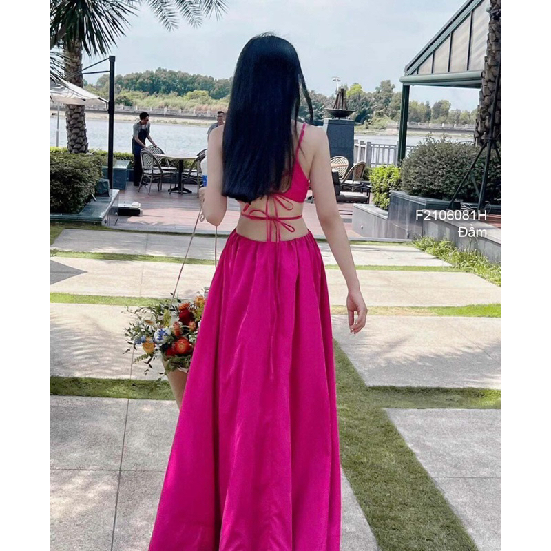 Đầm 2s đôi khoét eo hở lưng dáng dài hàng đẹp!transstore90