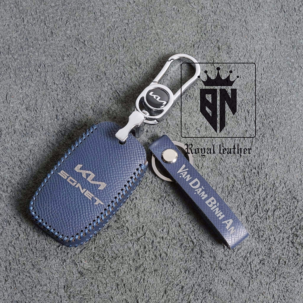 Bao da bọc ốp chìa khoá xe ô tô KIA Seltos 2023, Sonet luxury, Premium, new Carens , Caren 2022 2023 4 nút bấm 006B