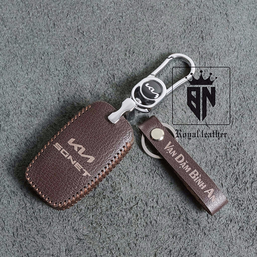 Bao da bọc ốp chìa khoá xe ô tô KIA Seltos 2023, Sonet luxury, Premium, new Carens , Caren 2022 2023 4 nút bấm 006B