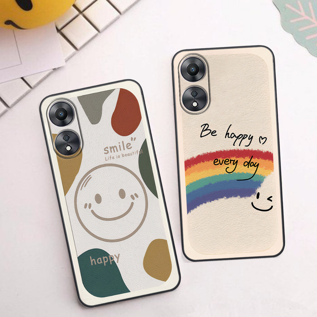 Ốp Oppo A58 / A78 / A1 5G / A98 5G in hình cô gái be happy trẻ trung cá tính đầy năng động