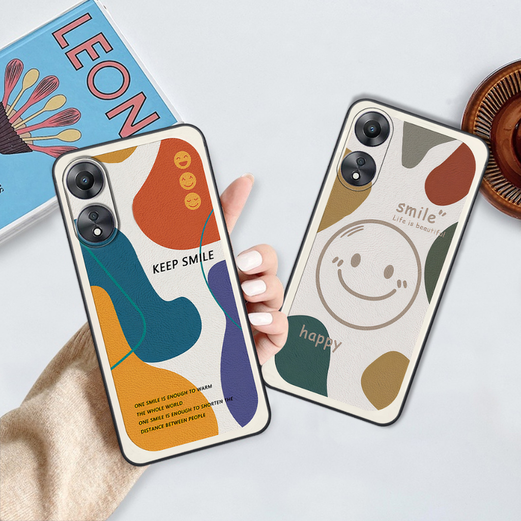 Ốp Oppo A58 / A78 / A1 5G / A98 5G in hình cô gái be happy trẻ trung cá tính đầy năng động