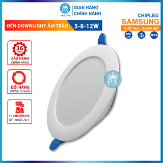 ĐÈN DOWLIGHT  ÂM TRẦN 12W LỖ KHOÉT 115mm ĐƯỜNG KÍNH NGOÀI 140mm ĐÈN LED KHAPHACO