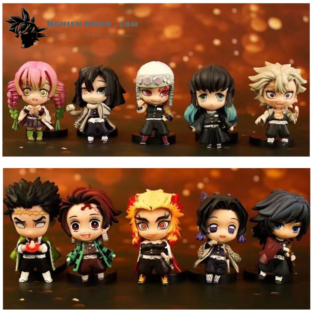 Mô hình Kimetsu No Yaiba figure Thanh Gươm Diệt Quỷ Demon Slayer Tanjirou và các chụ cột chibi siêu dễ thương
