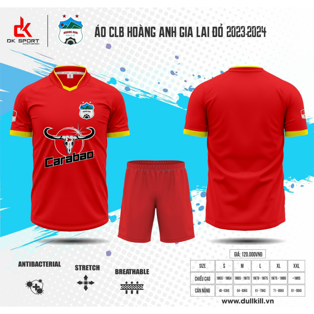 Bộ Quần Áo Đá Banh CLB HAGL HOÀNG ANH GIA LAI
