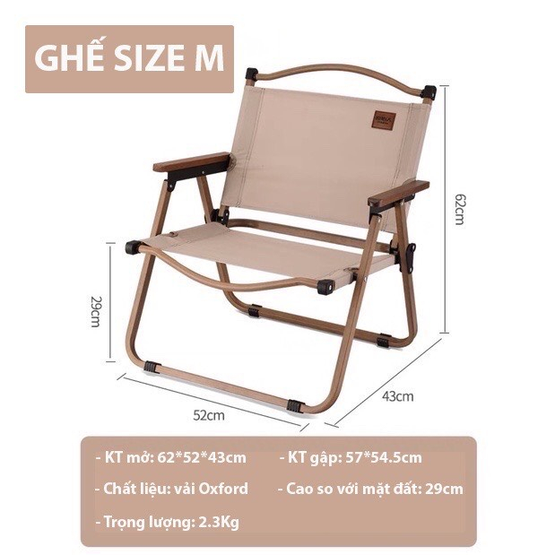 Ghế gấp gọn khung hợp kim nhôm có tựa lưng, ghế camping du lịch dã ngoại cắm trại ngoài trời, ghế câu cá ngoài trời | BigBuy360 - bigbuy360.vn
