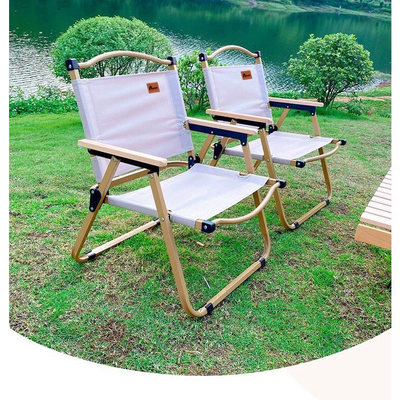 Ghế gấp gọn khung hợp kim nhôm có tựa lưng, ghế camping du lịch dã ngoại cắm trại ngoài trời, ghế câu cá ngoài trời | BigBuy360 - bigbuy360.vn